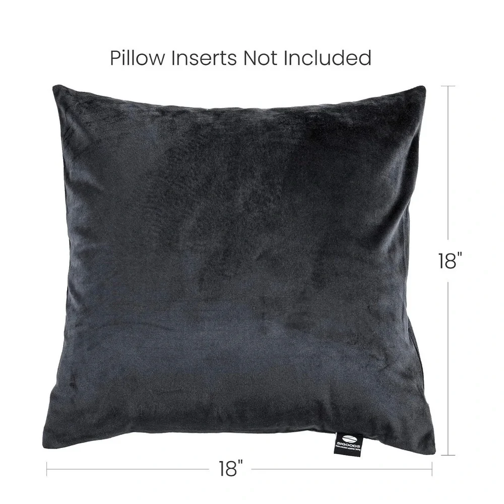 4 Piece Throw Pillow Covers Set Black White Faux Leather Velvet Boho Tassel‎